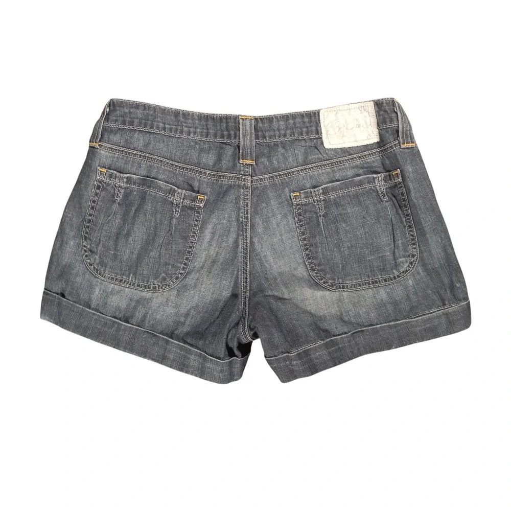 Big Star Womens Denim Shorts Size‎ 28 Medium Wash Cuffed Low Rise BSW1120 USA